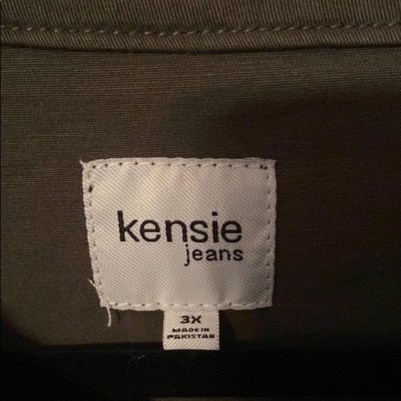 Kensie Women's Green Denim Style Jacket Size 3XL - Picture 3 of 11